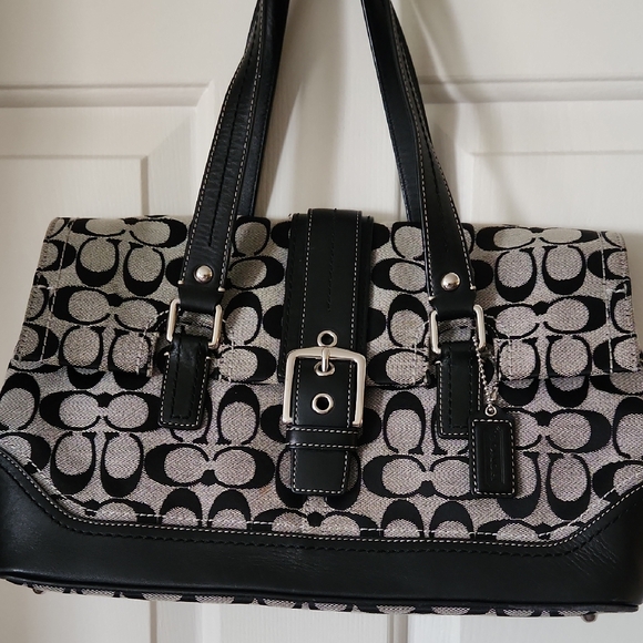 Coach Black and Gray Handbag - Picture 1 of 8